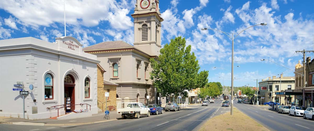 Castlemaine featuring street scenes