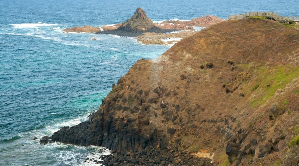 Phillip Island showing rocky coastline