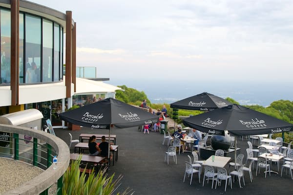 SkyHigh Mount Dandenong mit einem Café-Szenerien und Essen im Freien