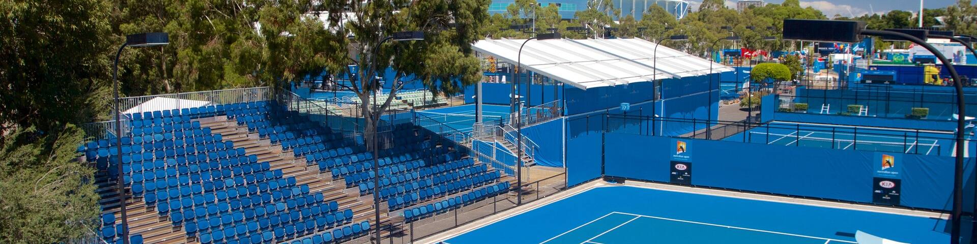 Melbourne Park which includes a sporting event