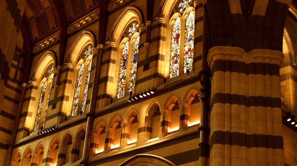 Melbourne featuring interior views, a church or cathedral and heritage elements