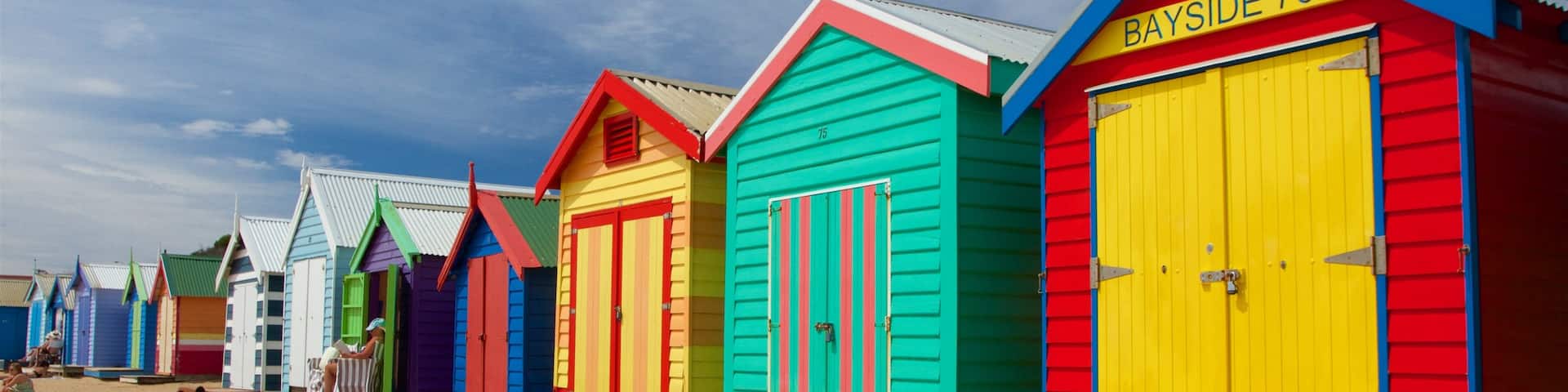 Brighton mit einem Haus und Strand