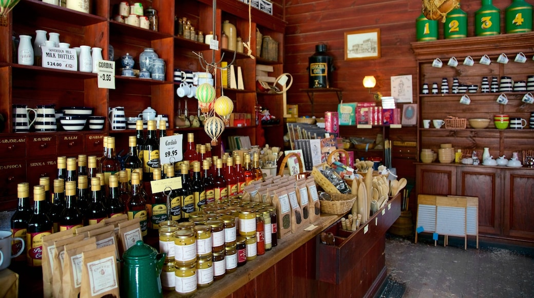 Sovereign Hill showing shopping and interior views