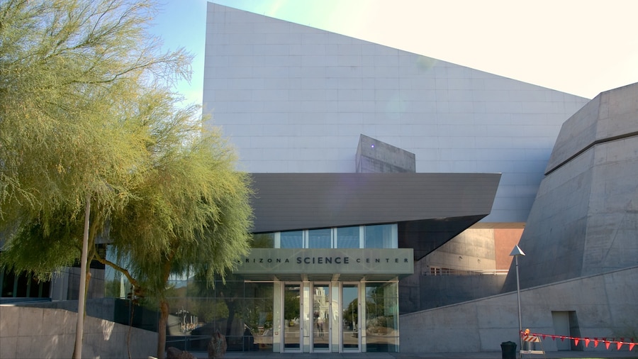 Exterior view of the Arizona Science Center in downtown Phoenix.