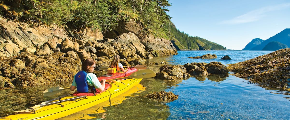 Kenai Peninsula das einen Korallen, Kajak- oder Kanufahren und See oder Wasserstelle