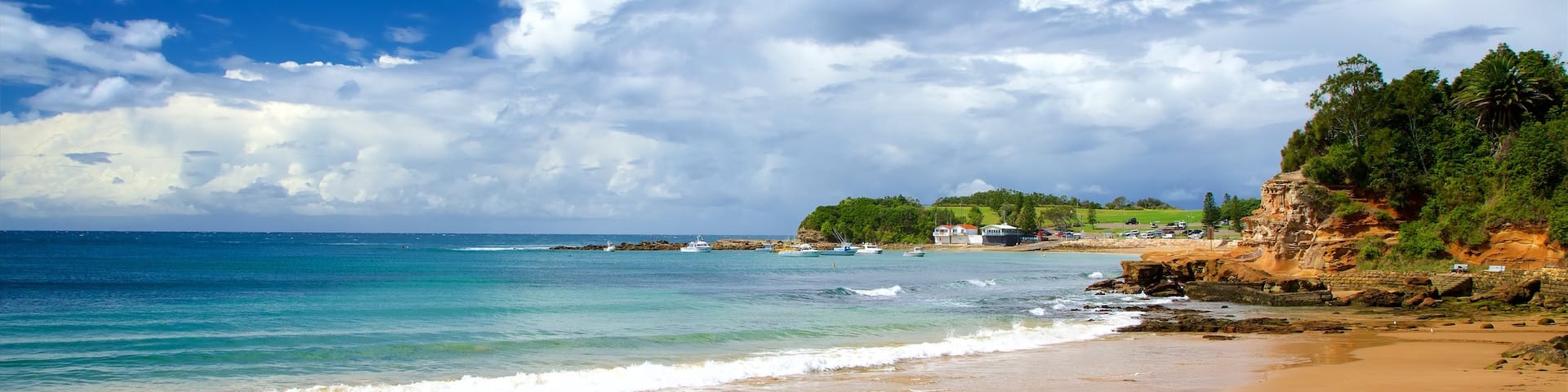 Terrigal featuring a beach and a bay or harbour