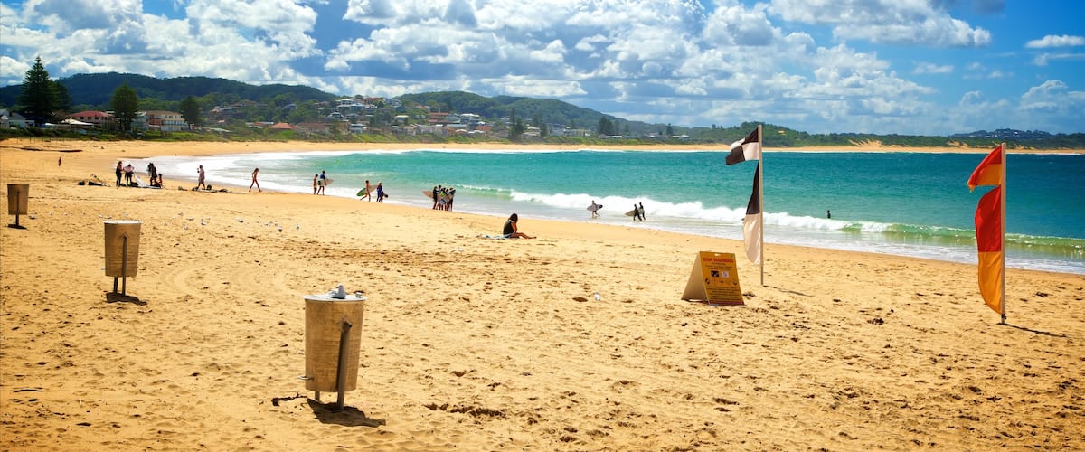 Terrigal featuring a bay or harbor and a beach