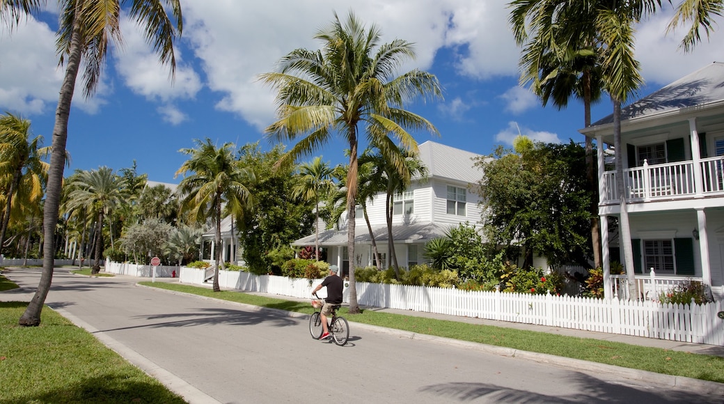 Key West which includes cycling and street scenes