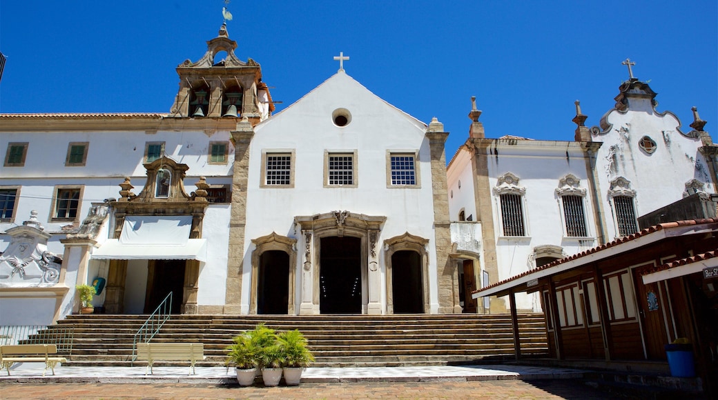 Convent of St. Anthony showing a church or cathedral and street scenes