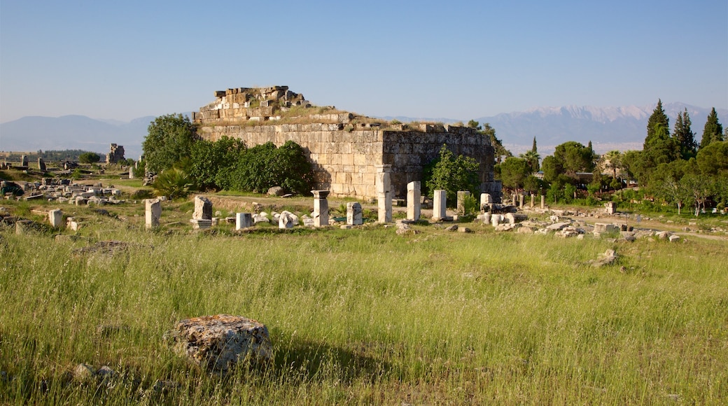 Hierapolis fasiliteter samt bygningsruiner