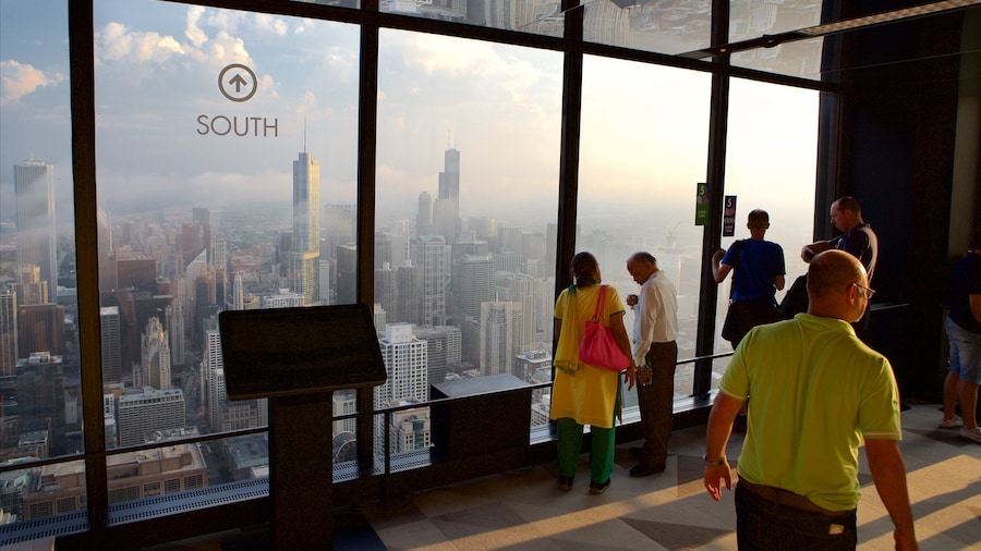 Willis Tower featuring central business district, a city and interior views