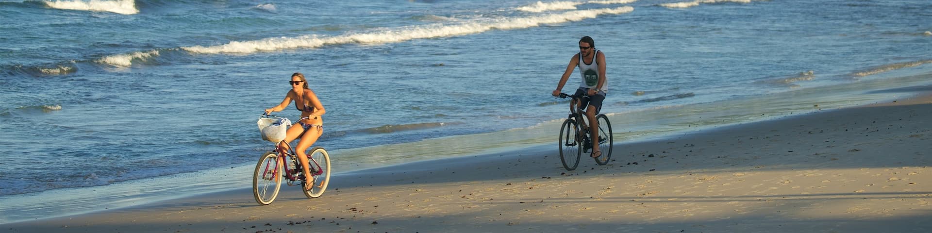Lennox Head which includes a sandy beach and cycling as well as a couple