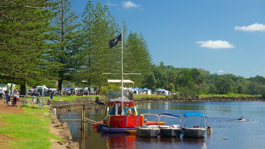 Brunswick Heads inclusief een baai of haven