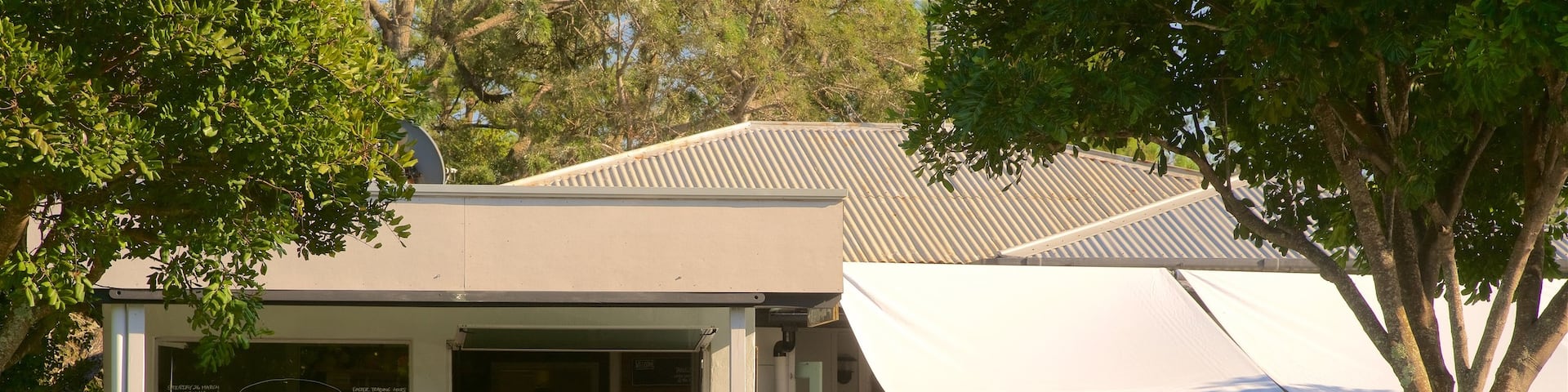 Yamba which includes street scenes and café scenes