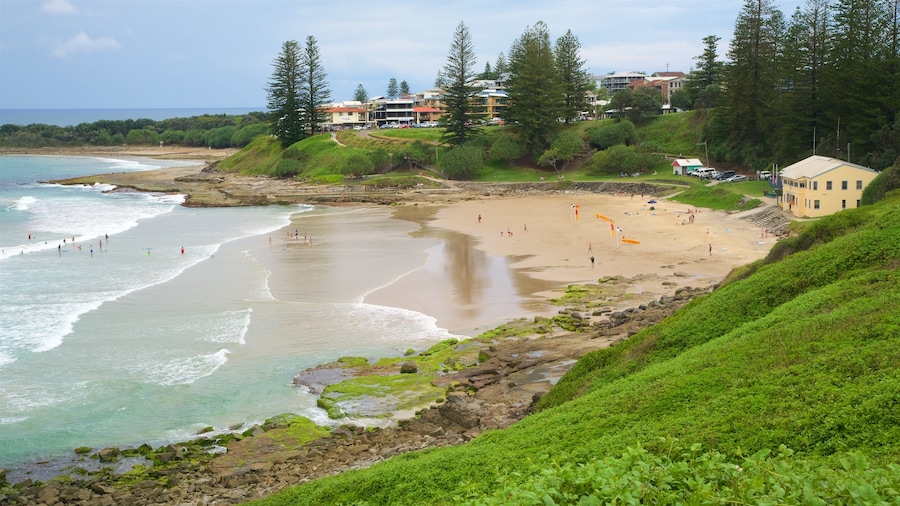 Yamba Beach showing a beach