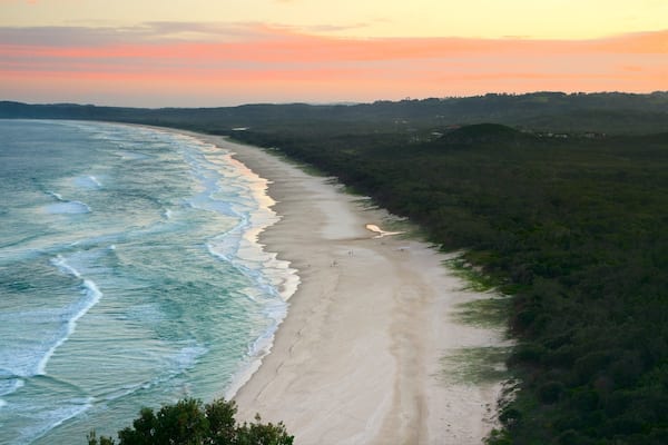 Arakwal National Park featuring a beach