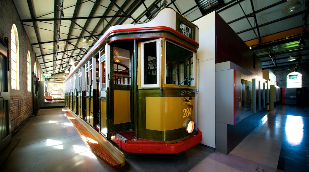 Newcastle featuring railway items and interior views