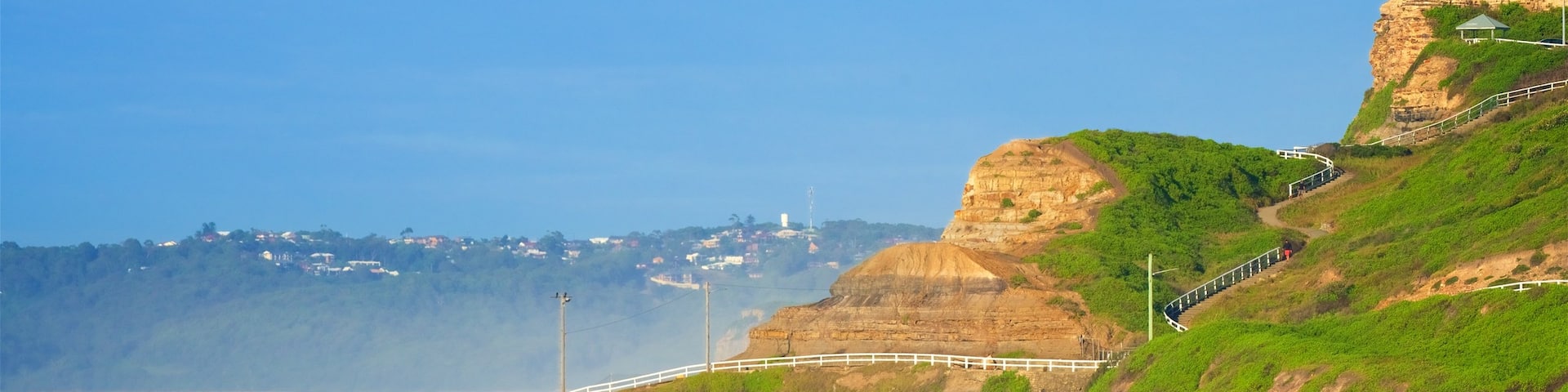 Newcastle showing a sandy beach