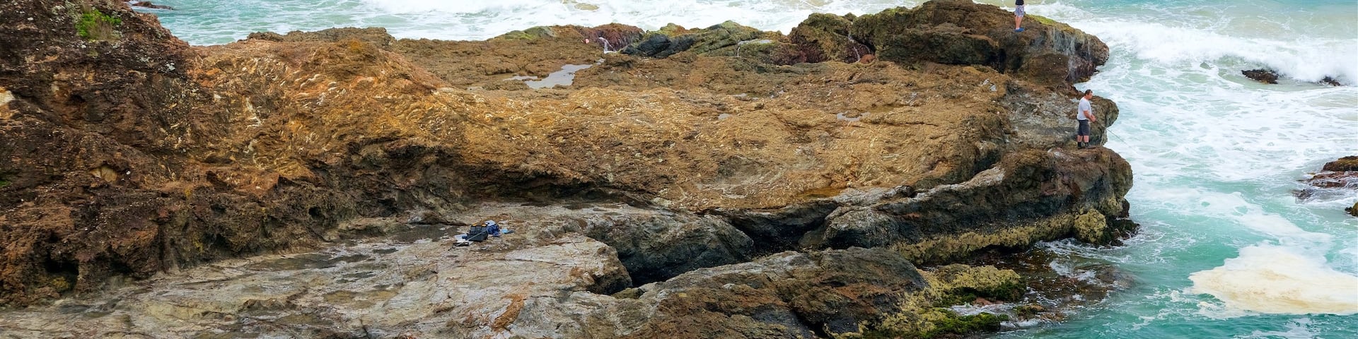Port Macquarie featuring a bay or harbour and rugged coastline
