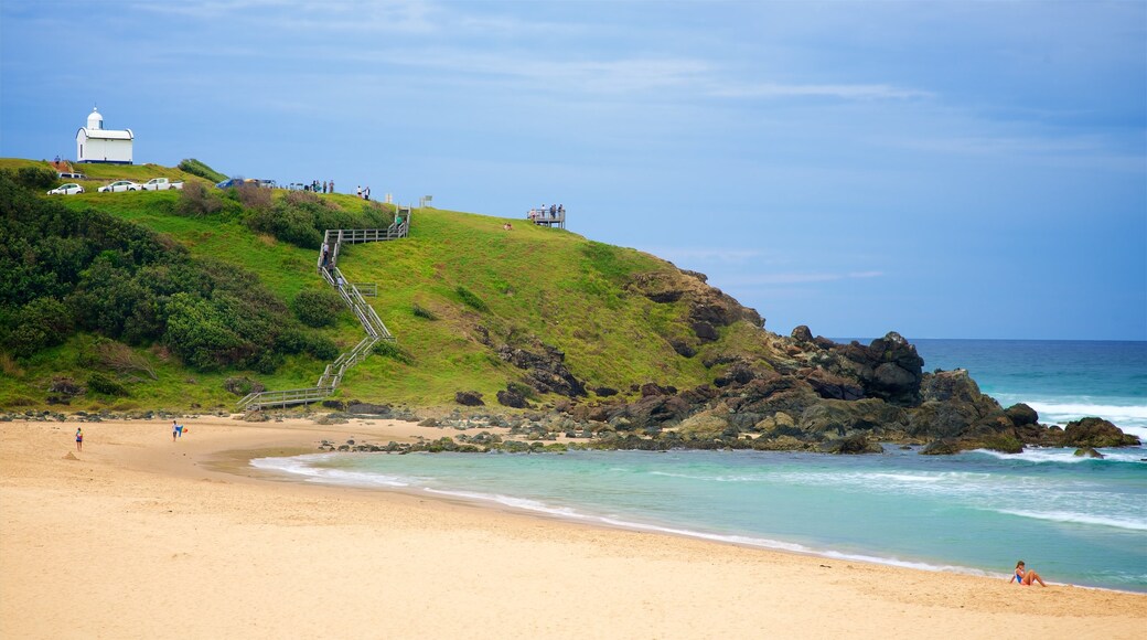 North Coast showing a bay or harbor, rocky coastline and a sandy beach