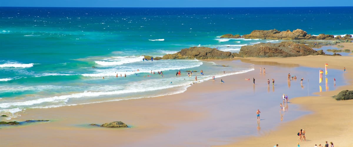 Port Macquarie featuring a bay or harbor, swimming and a beach