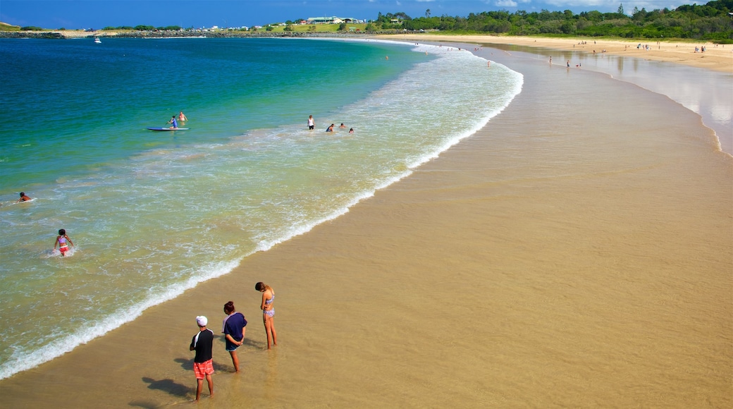 Coffs Harbour featuring swimming, general coastal views and a sandy beach