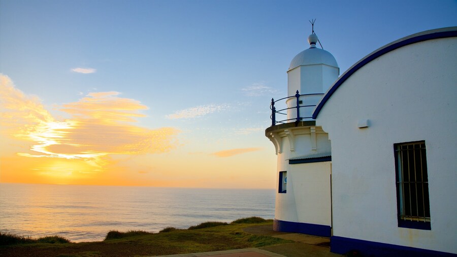 Port Macquarie which includes a lighthouse and a sunset