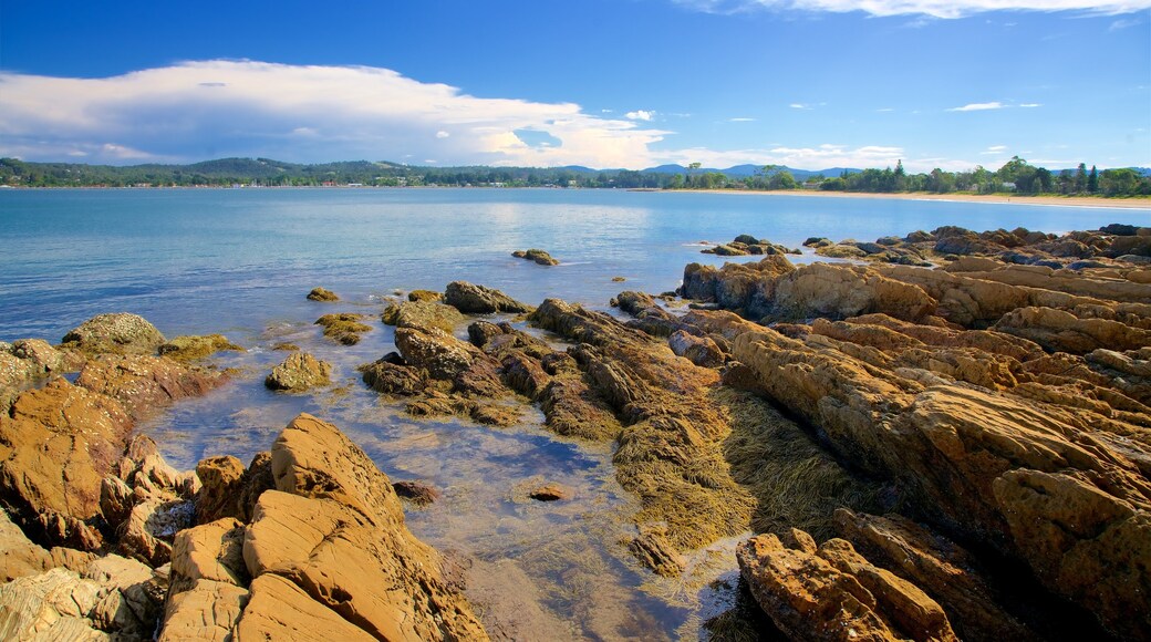 Batemans Bay featuring a bay or harbour and rocky coastline