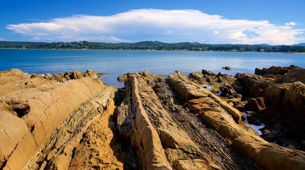 Batemans Bay featuring a bay or harbour and rocky coastline