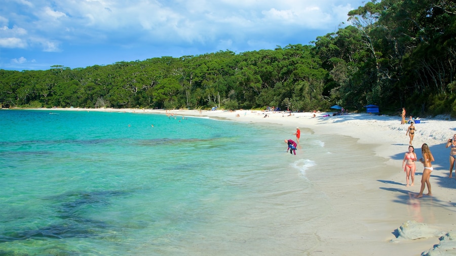 Sanctuary Point qui includes plage de sable aussi bien que petit groupe de personnes