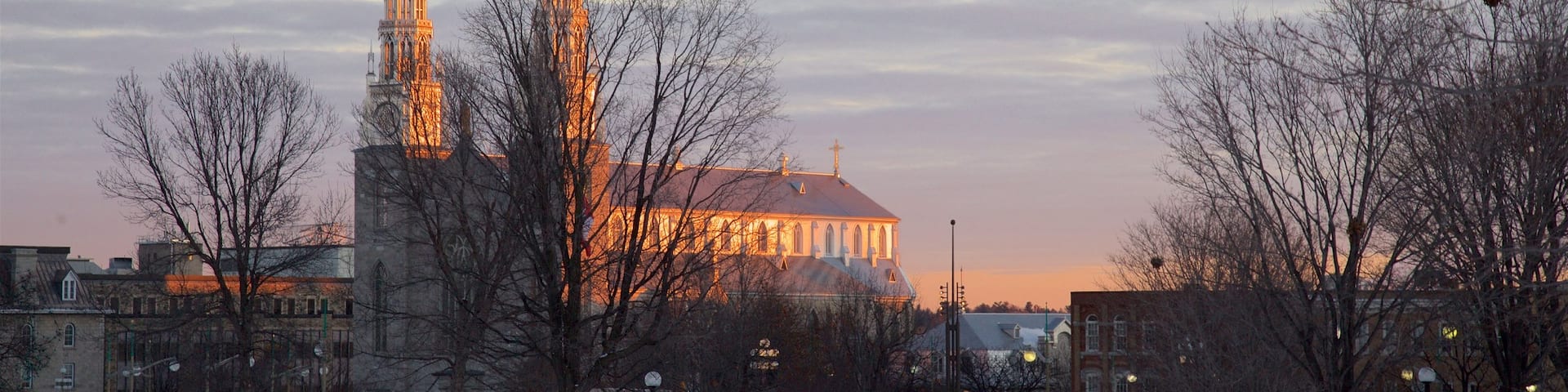 Major\'s Hill Park which includes snow and a church or cathedral