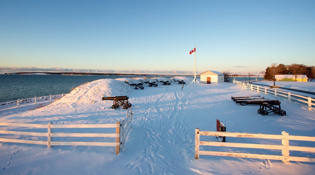 Prince Edward Battery mettant en vedette neige