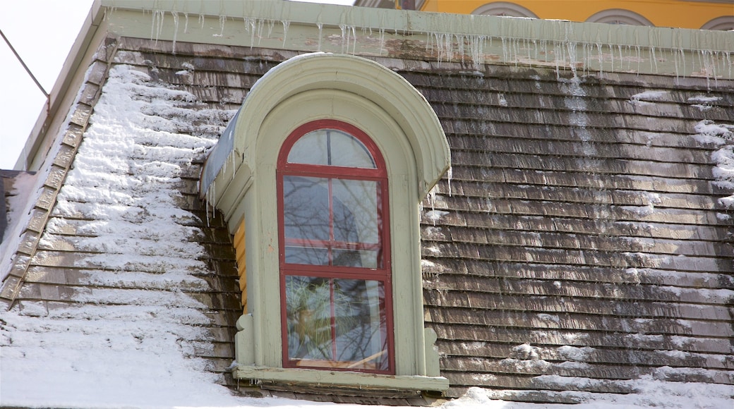 Charlottetown toont een huis en sneeuw