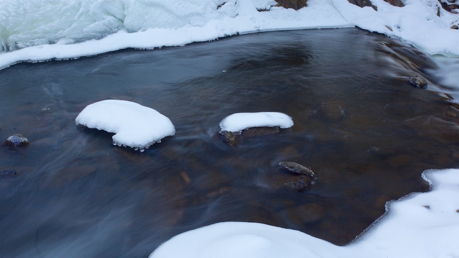 Outaouais featuring a river or creek and snow