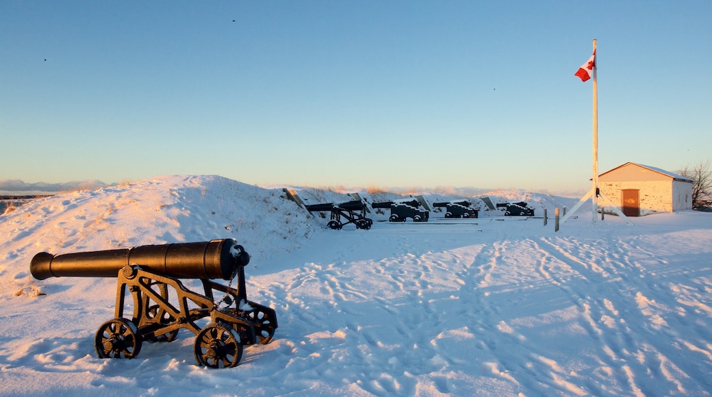 Prince Edward Battery das einen Schnee