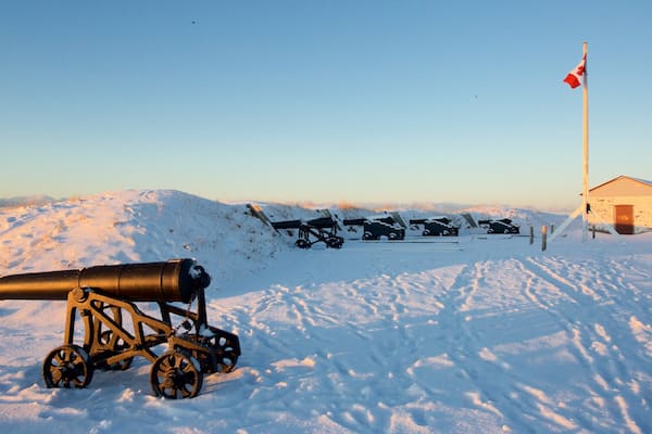 Prince Edward Battery che include neve