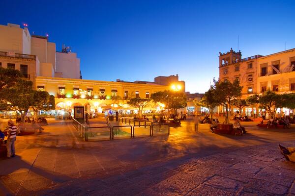 メキシコ フィーチャー 夜景 と 広場