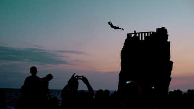 Mexico showing a sunset and night scenes