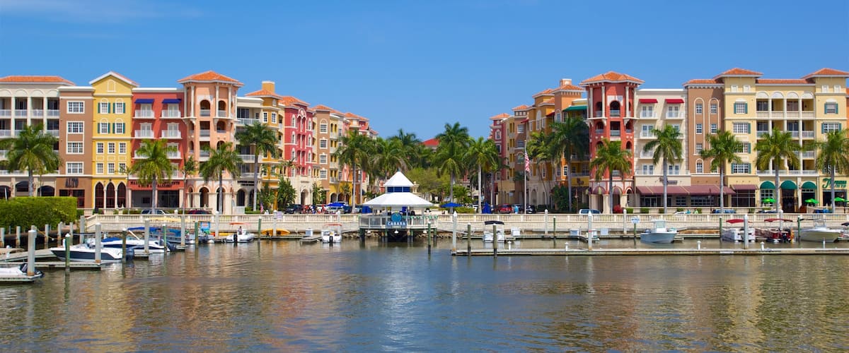 South Florida featuring a coastal town, a marina and a bay or harbour