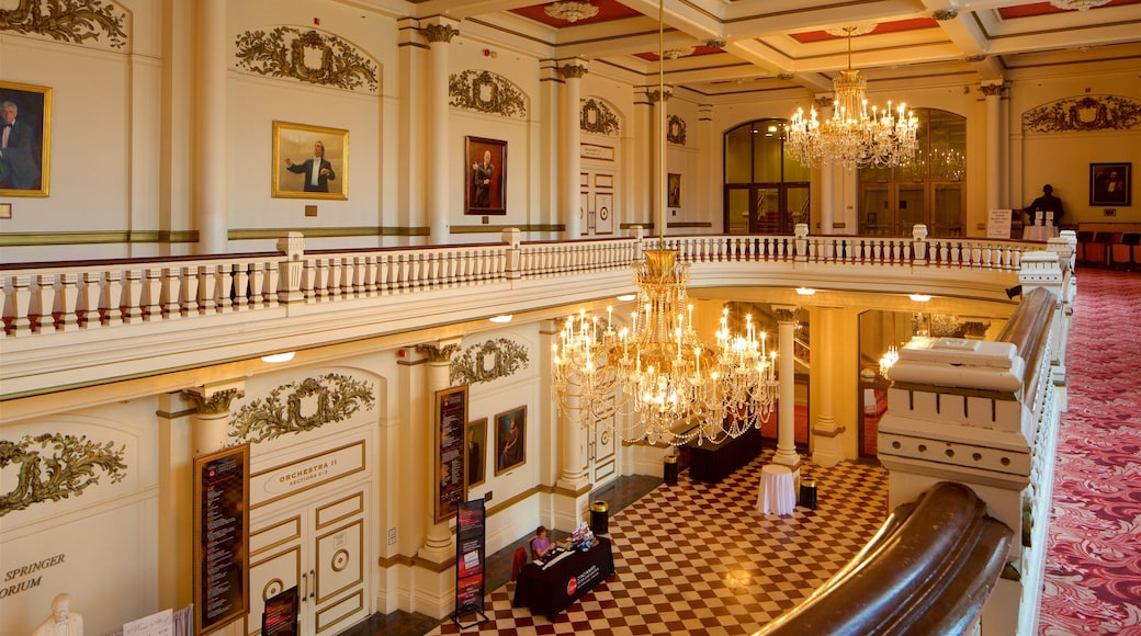 Cincinnati Music Hall bevat interieur en historisch erfgoed