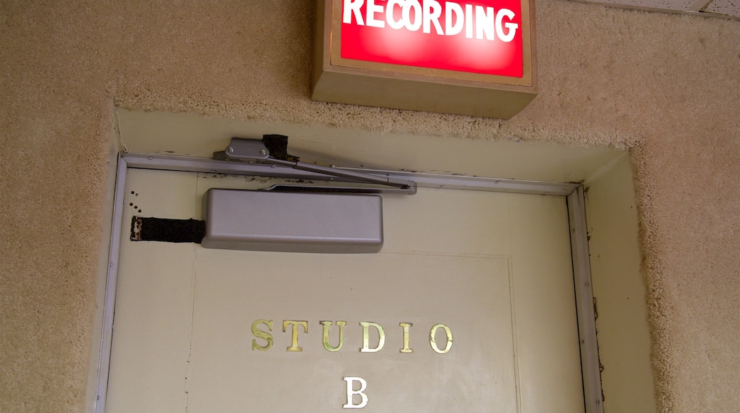 RCA Studio B Tour showing interior views and signage