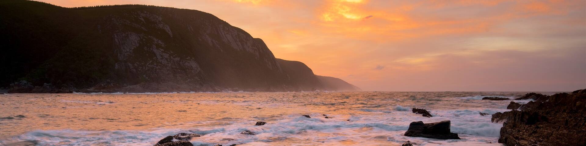 Tsitsikamma National Park which includes surf and rocky coastline