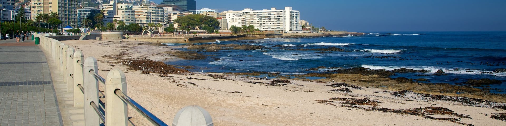 Milton Beach featuring a beach and a city