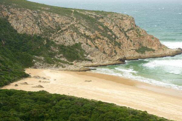 Natures Valley Beach featuring a beach, general coastal views and rugged coastline