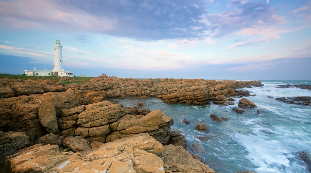 Seal Point Lighthouse mostrando paisagens litorâneas, um farol e litoral rochoso