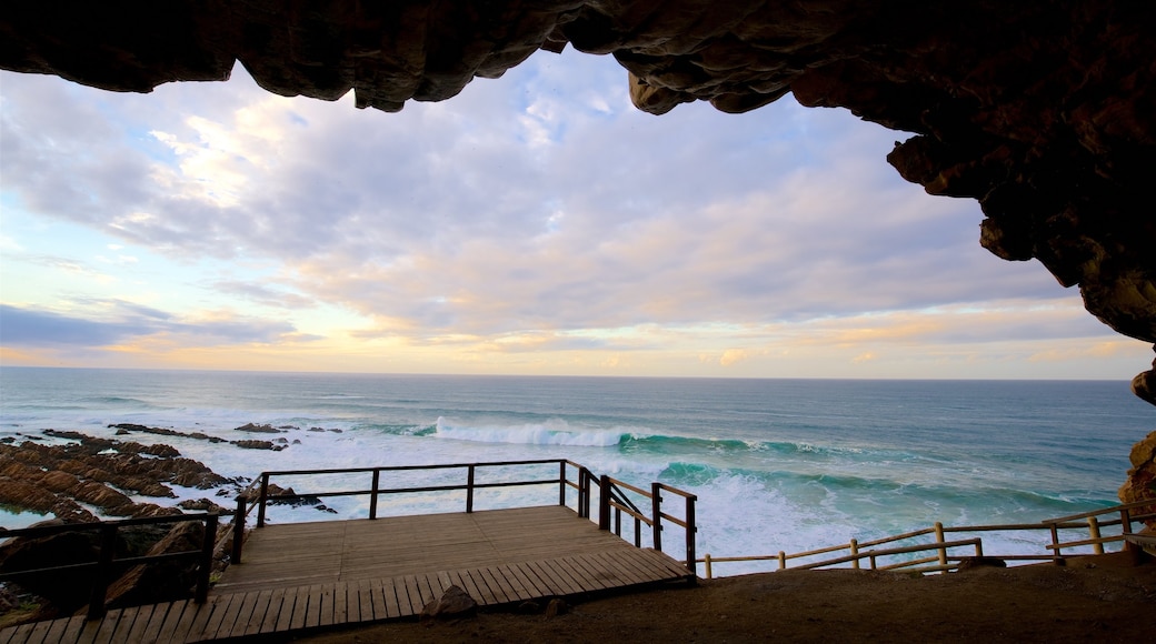 Cape St Blaize Cave featuring rocky coastline, views and general coastal views