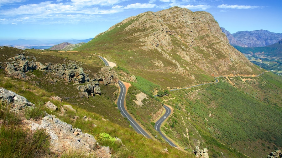 Franschhoek que inclui montanhas, paisagem e passeio em veĂculo