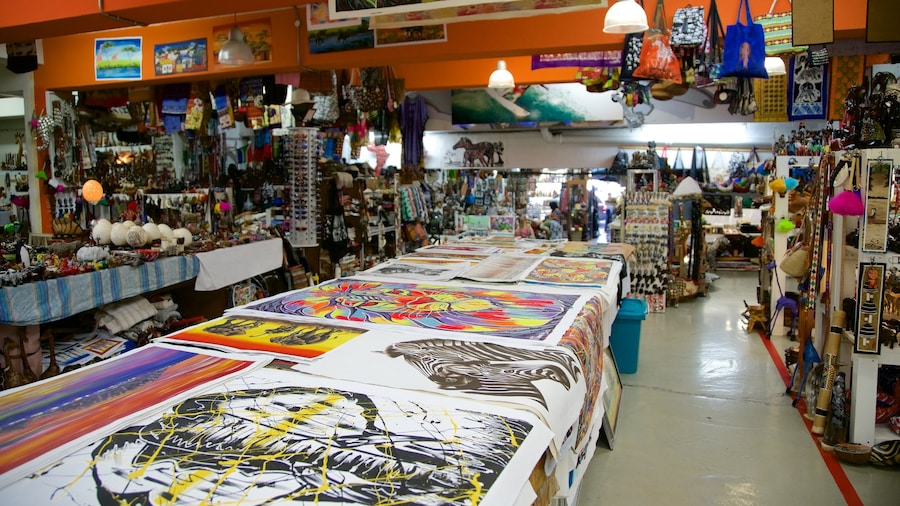 Long Street featuring markets, interior views and shopping