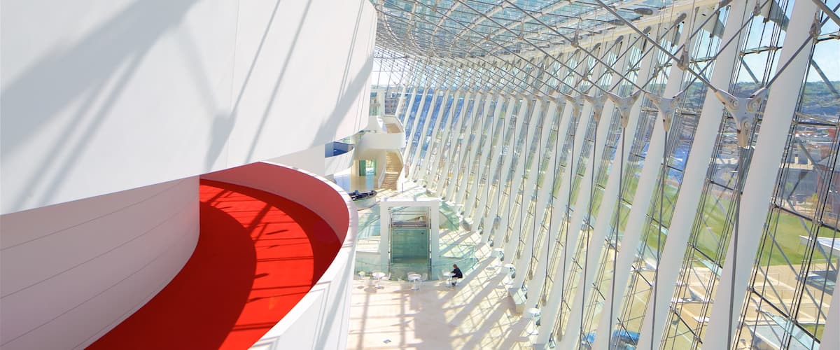 Kauffman Center for the Performing Arts featuring interior views and modern architecture