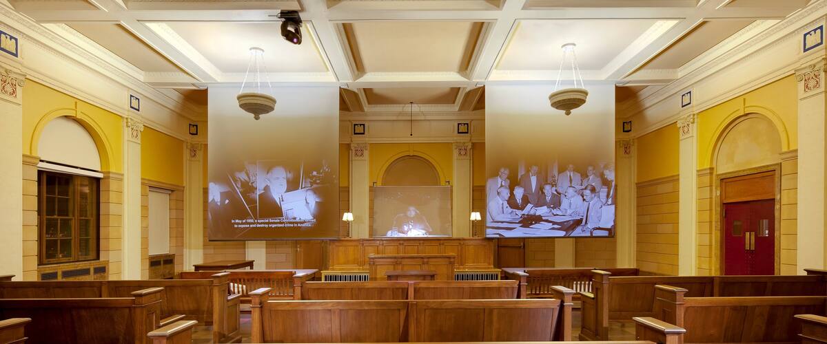 Mob Museum showing interior views